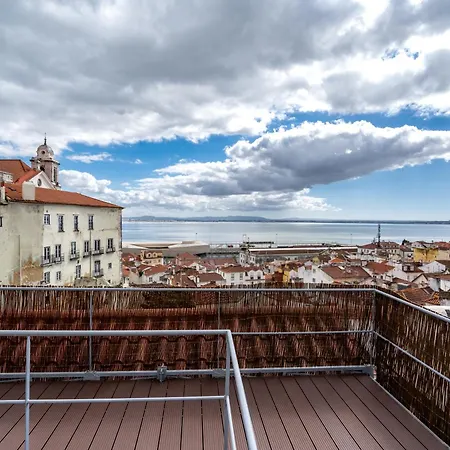 Apartament Alfama Terrace 360º - Private Terrace With Exceptional River View With A/c! Lizbona